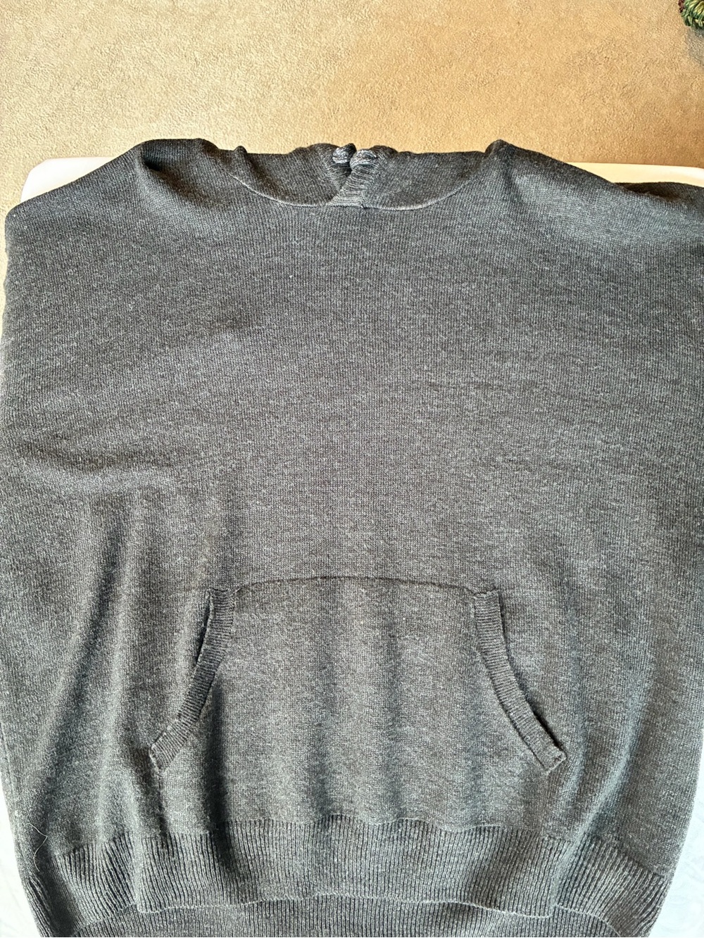 True Craft womens Charcoal Crewneck Sweater with Kangaroo Pocket